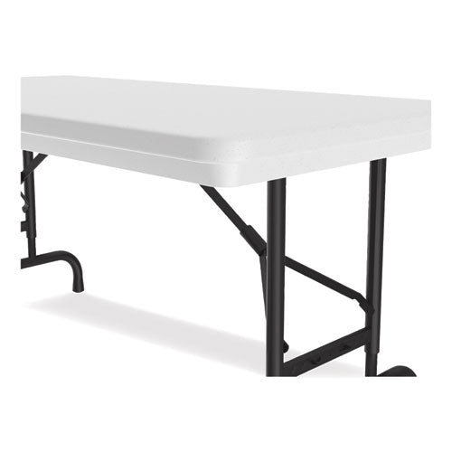 Correll Adjustable Folding Table Rectangular 48"x24"x22" To 32" Gray Top Black Legs 4/pallet