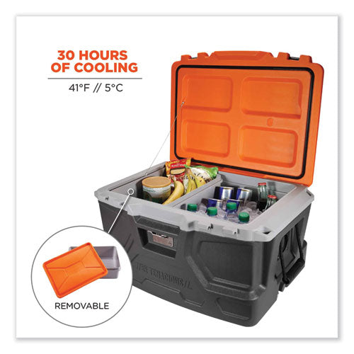 Ergodyne Chill-its 5171 48-quart Industrial Hard Sided Cooler Orange/gray