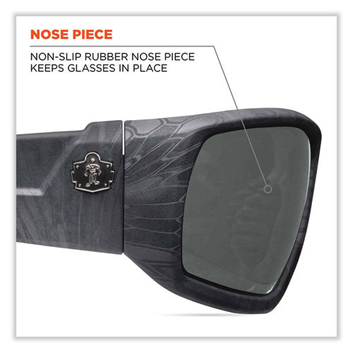 Ergodyne Skullerz Odin Safety Glasses Kryptek Highlander Nylon Impact Frame Anti-fog Smoke Polycarb Lens