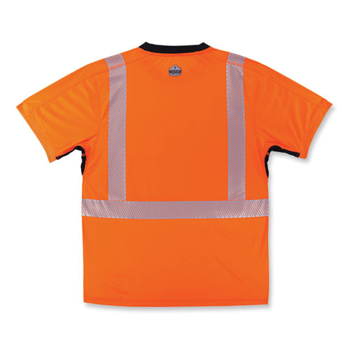 Ergodyne Glowear 8283bk Class 2 Lightweight Performance Hi-vis T-shirt Polyester 3x-large Orange