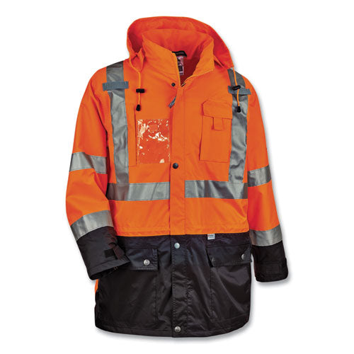 Ergodyne Glowear 8386 Class 3 Hi-vis Outer Shell Jacket Polyester 2x-large Orange