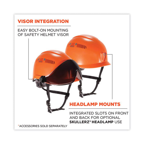 Ergodyne Skullerz 8975 Class C Safety Helmet 6-point Ratchet Suspension Orange