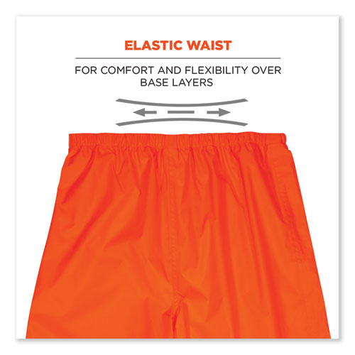 Ergodyne Glowear 8916 Class E Lightweight Hi-vis Rain Pants Small Orange