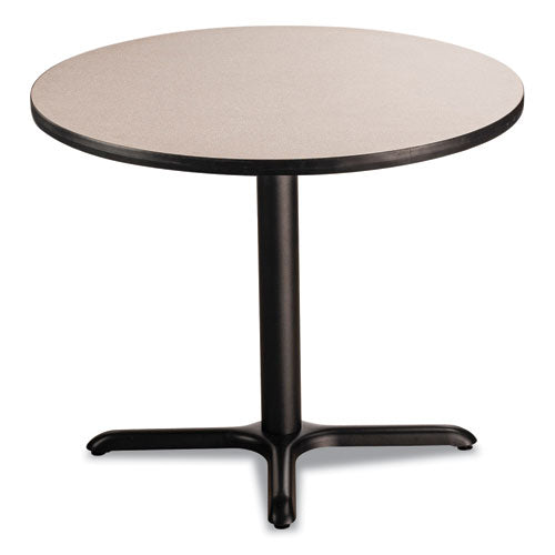 NPS Cafe Table 36" Diameterx30h Round Top/x-base Gray Nebula Black Base