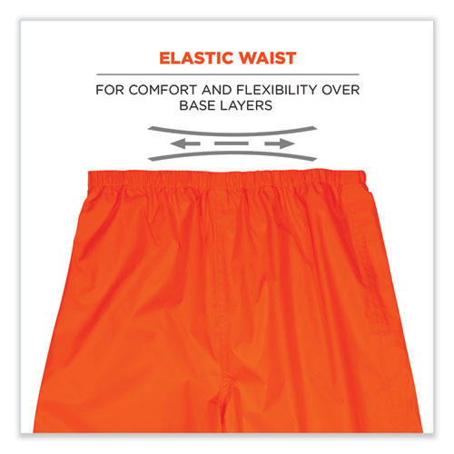 Ergodyne Glowear 8916 Class E Lightweight Hi-vis Rain Pants 3x-large Orange