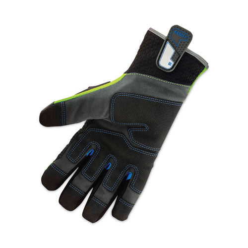 Ergodyne Proflex 925wp Performance Dorsal Impact-reduce Thermal Waterproof Glove Black/lime Medium Pair