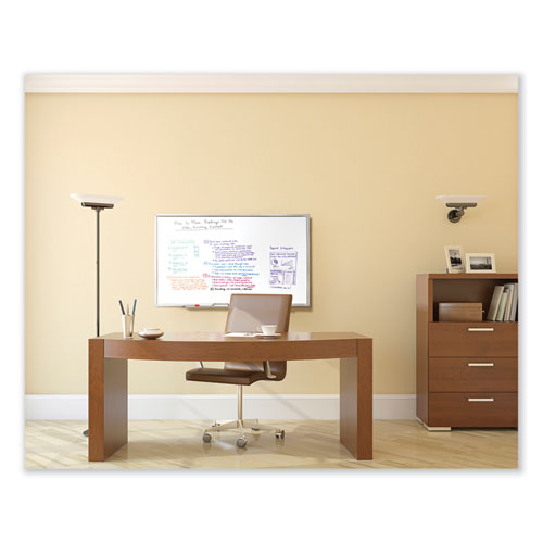 Ghent Non-magnetic Whiteboard With Aluminum Frame 96.63x48.47 White Surface Satin Aluminum Frame