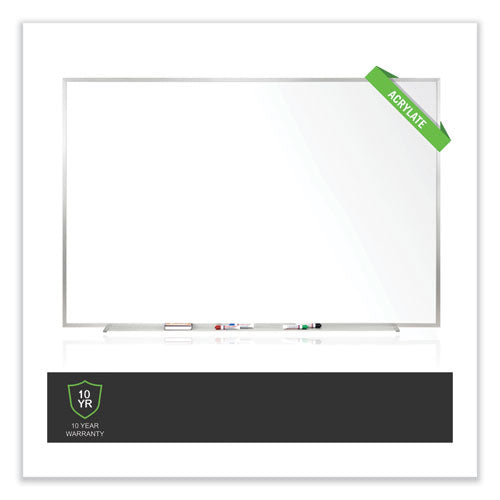 Ghent Non-magnetic Whiteboard With Aluminum Frame 96.63x48.47 White Surface Satin Aluminum Frame