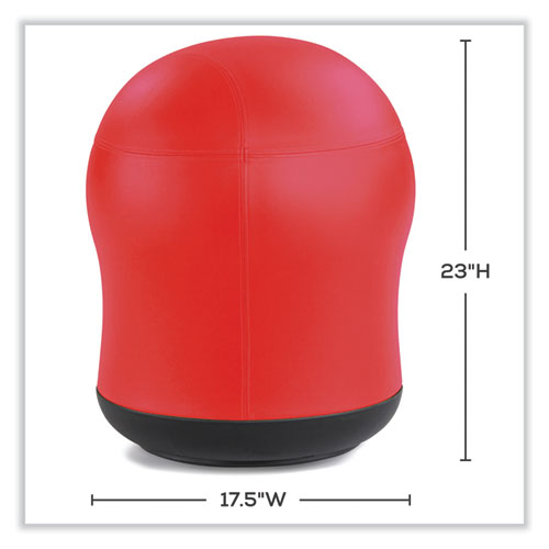 Safco Zenergy Swivel Ball Chair Backless Supports Up To 250 Lb Red Vinyl