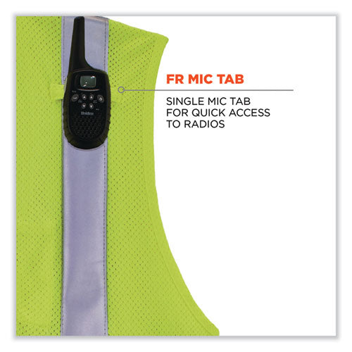 Ergodyne Glowear 8263frhl Class 2 Fr Safety Economy Hook And Loop Vest Modacrylic Mesh/cotton L/xl Lime