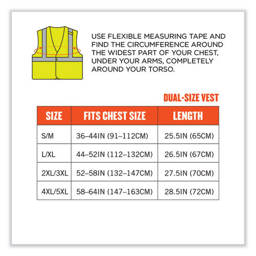 Ergodyne Glowear 8263frhl Class 2 Fr Safety Economy Hook And Loop Vest Modacrylic Mesh/cotton L/xl Lime