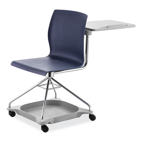 NPS Cogo Mobile Tablet Chair Supports Up To 440 Lb 18.75" Seat Height Blue Seat/back Chrome Frame