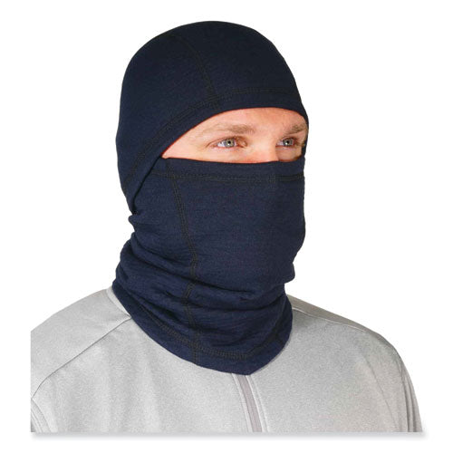 Ergodyne N-ferno 6847 Fr Dual Compliant Balaclava Face Mask Polartec Fr Power Grid Fleece One Size Navy