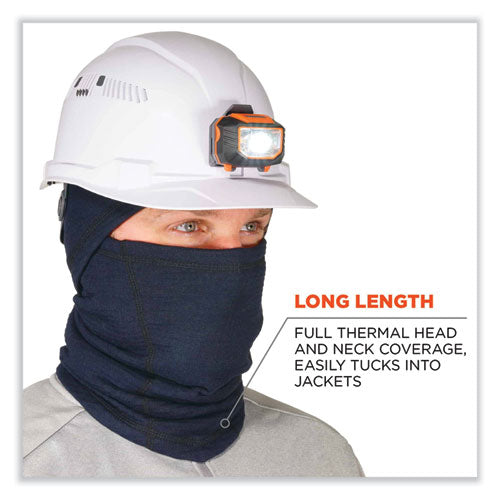 Ergodyne N-ferno 6847 Fr Dual Compliant Balaclava Face Mask Polartec Fr Power Grid Fleece One Size Navy