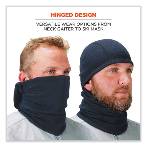 Ergodyne N-ferno 6847 Fr Dual Compliant Balaclava Face Mask Polartec Fr Power Grid Fleece One Size Navy