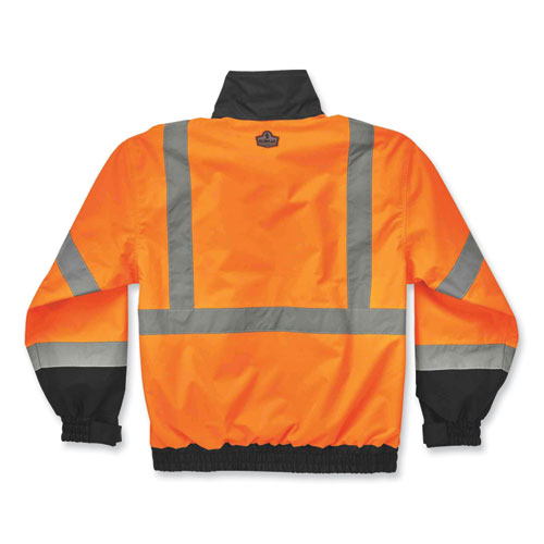 Ergodyne Glowear 8379 Class 3 Hi-vis Fleece Lined Bomber Jacket Orange X-large