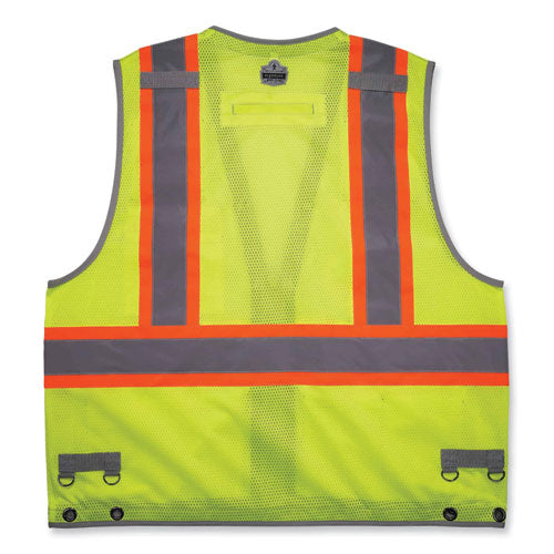 Ergodyne Glowear 8231tv Class 2 Hi-vis Tool Tethering Safety Vest Polyester 2x-large/3x-large Lime
