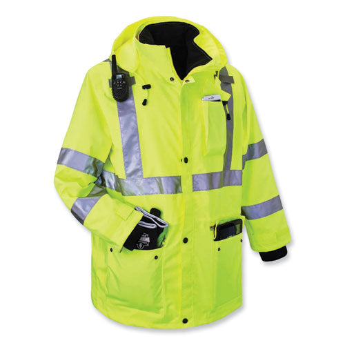 Ergodyne Glowear 8385 Class 3 Hi-vis 4-in-1 Jacket Large Lime