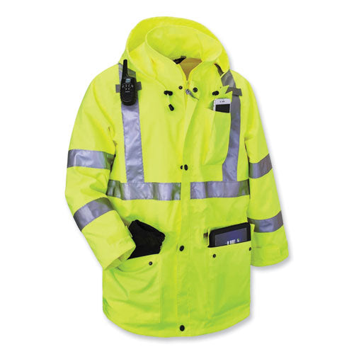 Ergodyne Glowear 8385 Class 3 Hi-vis 4-in-1 Jacket Large Lime