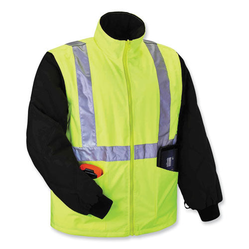 Ergodyne Glowear 8385 Class 3 Hi-vis 4-in-1 Jacket Large Lime