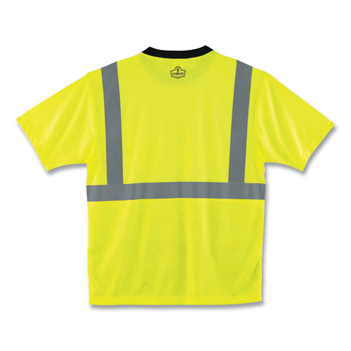 Ergodyne Glowear 8289bk Class 2 Hi-vis T-shirt With Black Bottom 2x-large Lime