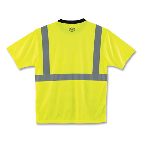 Ergodyne Glowear 8289bk Class 2 Hi-vis T-shirt With Black Bottom X-large Lime