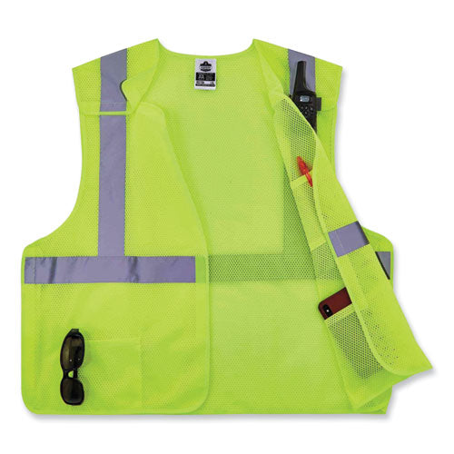 Ergodyne Glowear 8217ba Class 2 Breakaway Mesh Vest Polyester 4x-large/5x-large Lime