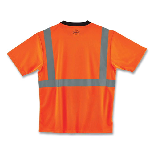 Ergodyne Glowear 8289bk Class 2 Hi-vis T-shirt With Black Bottom Medium Orange