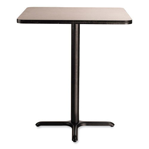 NPS Cafe Table 36wx36dx30h Square Top/x-base Gray Nebula Top Black Base