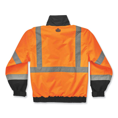 Ergodyne Glowear 8379 Class 3 Hi-vis Fleece Lined Bomber Jacket Orange Medium