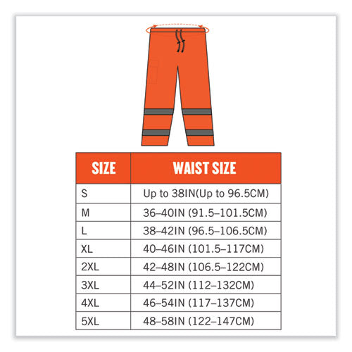 Ergodyne Glowear 8915 Class E Hi-vis Rain Pants 3x-large Orange