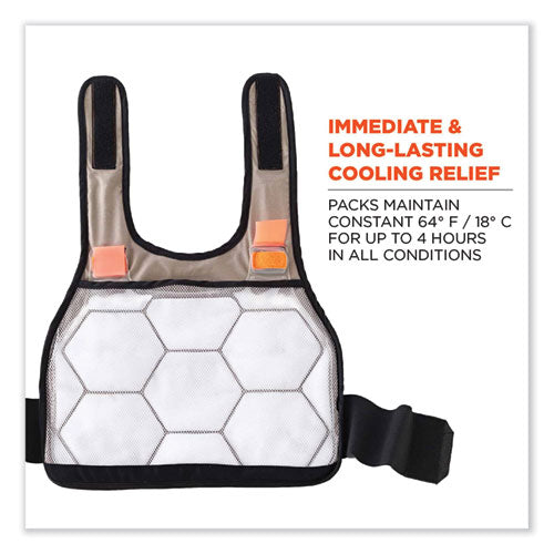 Ergodyne Chill-its 6215 Premium Fr Phase Change Cooling Vest W/ Packs Modacrylic Cotton Small/med Khaki