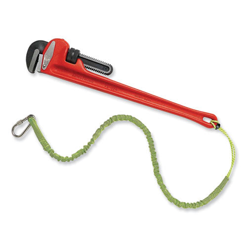 Ergodyne Squids 3101 Lanyard W/stainless Steel Carabiner+cinch-loop 15 Lb Max Work Cap 42" To 54" Lime