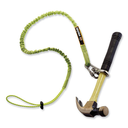 Ergodyne Squids 3101 Lanyard W/stainless Steel Carabiner+cinch-loop 15 Lb Max Work Cap 42" To 54" Lime