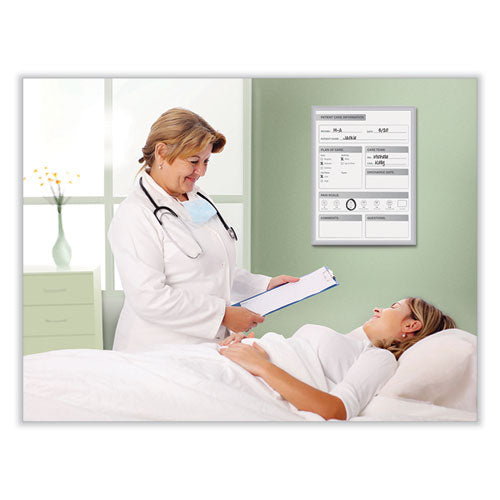 Ghent Patient Room Magnetic Whiteboard 18.5x24.5 White/gray Surface Satin Aluminum Frame