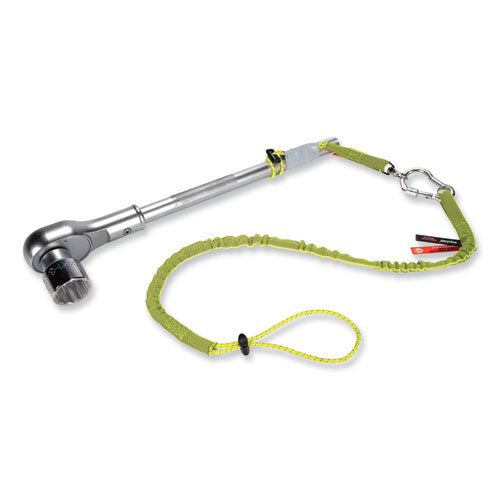 Ergodyne Squids 3100 Lanyard W/aluminum Carabiner + Cinch-loop 10 Lb Max Work Capacity 35" To 45" Lime