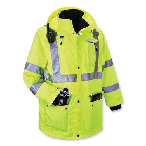 Ergodyne Glowear 8385 Class 3 Hi-vis 4-in-1 Jacket 5x-large Lime