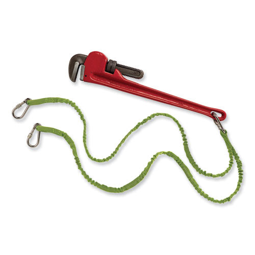 Ergodyne Squids 3311 Twin-leg Tool Lanyard With Three Carabiners 15lb Max Work Capacity 35" To 42" Lime