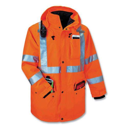 Ergodyne Glowear 8385 Class 3 Hi-vis 4-in-1 Jacket 3x-large Orange