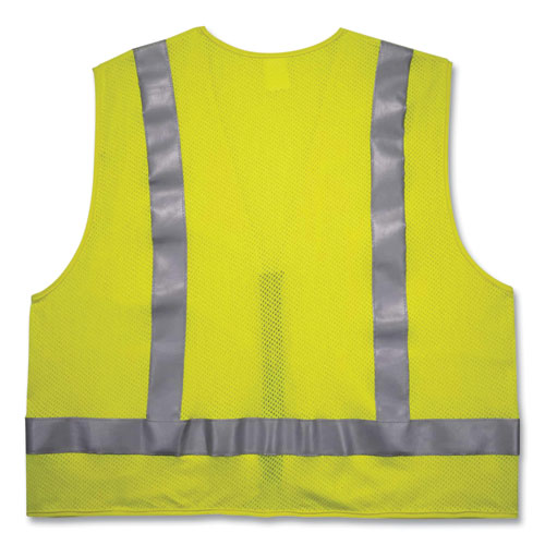 Ergodyne Glowear 8262frz Class 2 Fr Surveyor Zip Vest Tencel/modacrylic/para-aramid/kevlar 2xl/3xl Lime