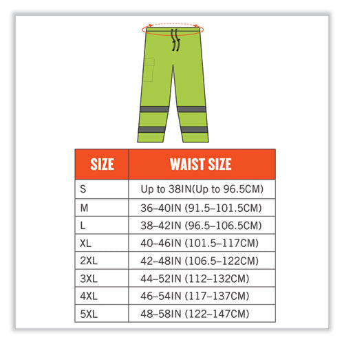 Ergodyne Glowear 8915 Class E Hi-vis Rain Pants 4x-large Lime