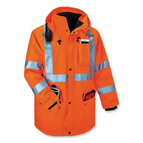 Ergodyne Glowear 8385 Class 3 Hi-vis 4-in-1 Jacket 5x-large Orange