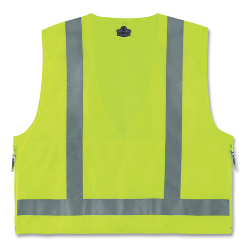 Ergodyne Glowear 8250z Class 2 Surveyors Zipper Vest Polyester 2x-large/3x-large Lime