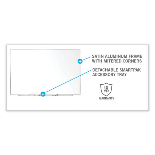 Ghent Non-magnetic Whiteboard With Aluminum Frame 48.63x48.47 White Surface Satin Aluminum Frame