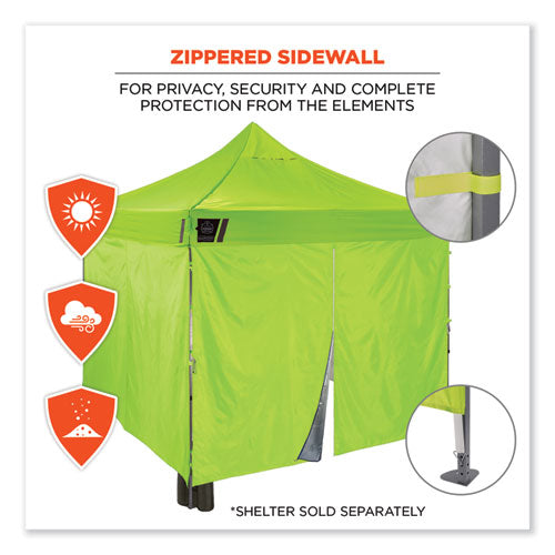 Ergodyne Shax 6054 Pop-up Tent Sidewall Kit Single Skin 10 Ftx10 Ft Polyester Lime