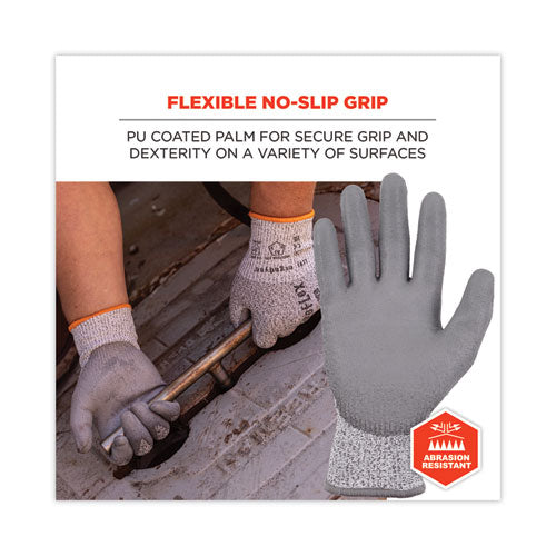 Ergodyne Proflex 7030 Ansi A3 Pu Coated Cr Gloves Gray Small Pair