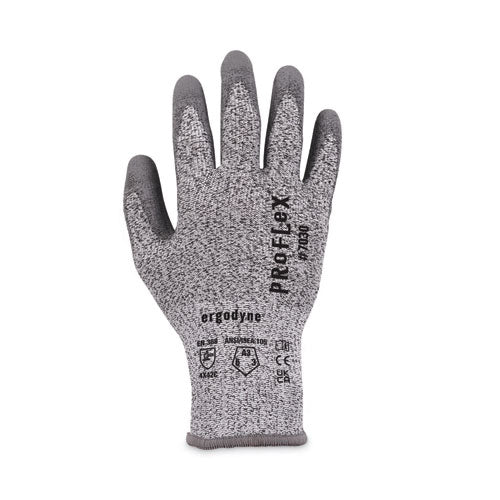 Ergodyne Proflex 7030 Ansi A3 Pu Coated Cr Gloves Gray Small Pair