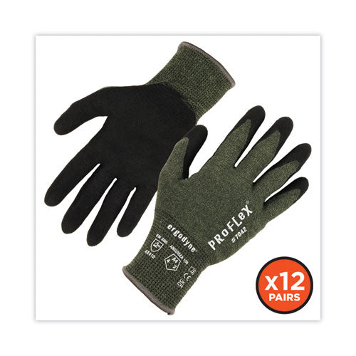 Ergodyne Proflex 7042 Ansi A4 Nitrile-coated Cr Gloves Green Large 12 Pairs/pack