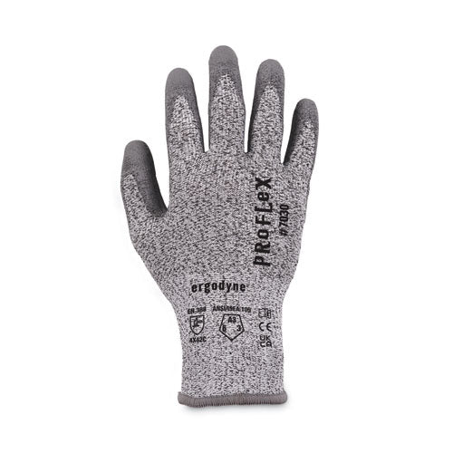 Ergodyne Proflex 7030 Ansi A3 Pu Coated Cr Gloves Gray Medium 12 Pairs/pack