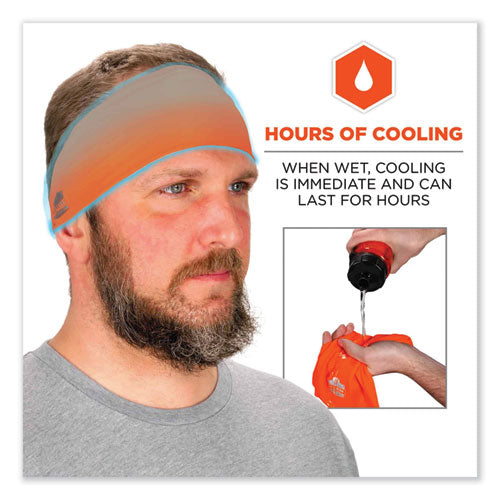 Ergodyne Chill-its 6634 Performance Knit Cooling Headband Polyester/spandex One Size Fits Most Orange